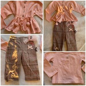 Lili Gaufrette vintage 3 piece pant set
